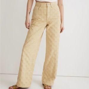 Madewell Superwide-Leg Jeans in Checkerboard Jacquard